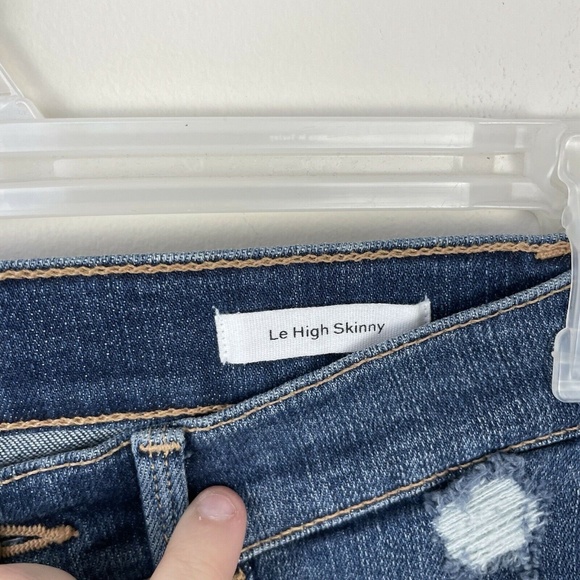Frame Le High Skinny Distressed Jeans Size 24 Full Length Redgrave Wash Pockets - Picture 5 of 9